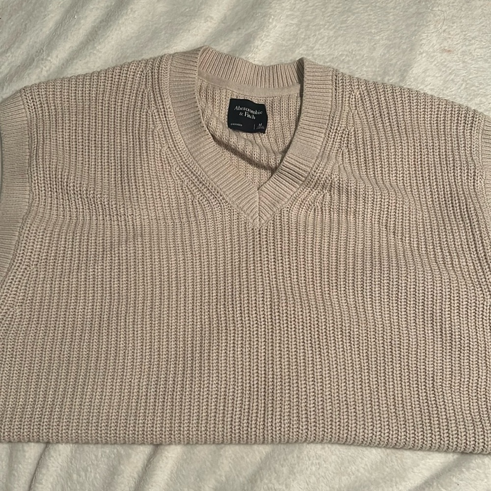 Abercrombie and Fitch Knit V Neck Sweater Vest SZ Large